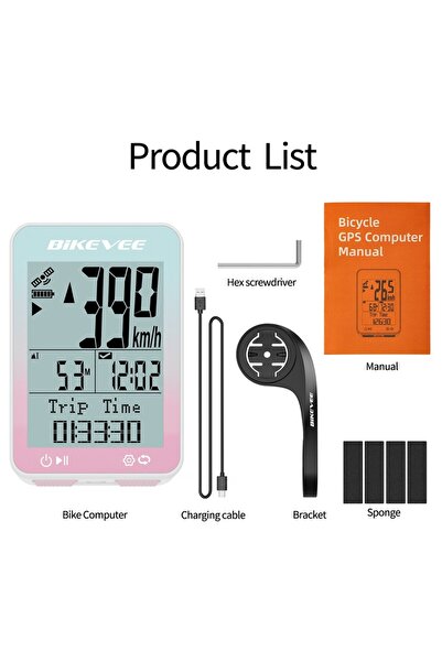 Choice1 كمبيوتر دراجة متعدد الوظائف BKV-3109G-B مزود بنظام تحديد المواقع العا...