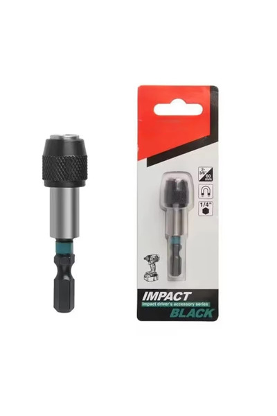Choice E-08791 Impact Black Magnetic Bit Holder 60MM 1/4" Hexagonal Handle Ma...
