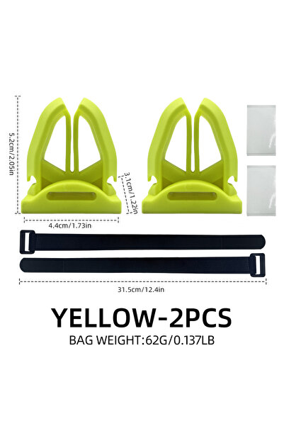 Choice4 حامل صنارة صيد محمول أصفر اللون - قطعتان/ حقيبة، مناسب لمختلف أنواع ص...