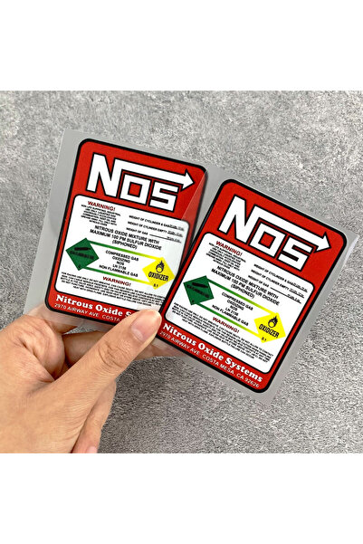 choice2 6x8CM CH-NOS-2PCS-G NOS Motorcycle Stickers Nitrogen Acceleration Dec...