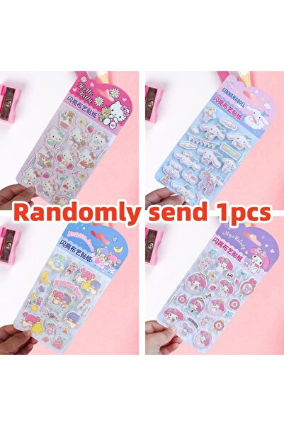 JOY TOP أرسل عشوائياً قطعة واحدة من ملصقات سانريو الأصلية هيلو كيتي كورومي مي...