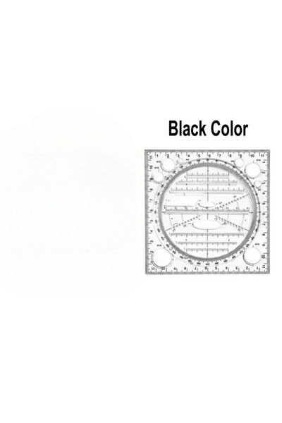 Choice مسطرة رسم متعددة الوظائف سوداء اللون، قطعة واحدة، أداة قياس المثلثات و...