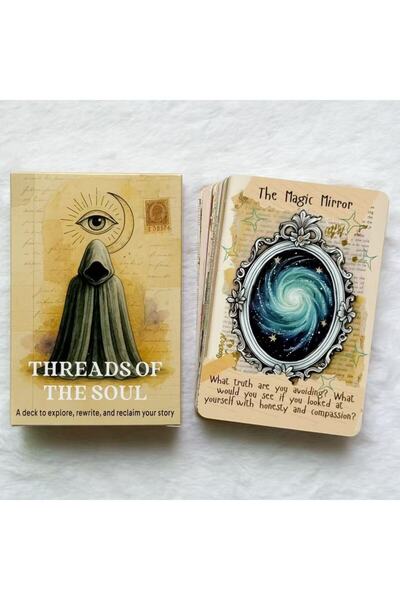 Choice مجموعة أوراكل خيوط الروح A706، 50 بطاقة أوراكل للقراءة الشخصية، 12×8 س...