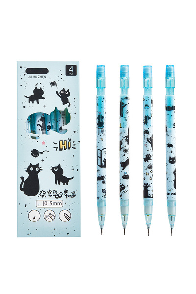 Choice أربع أقلام رصاص أوتوماتيكية قابلة للضغط، 0.5 مم، قلب غير قابل للكسر، أ...