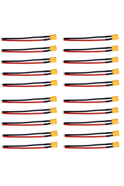 Choice مجموعة من 20 قطعة من موصلات XT30 ذكر وأنثى مع سلك سيليكون 16AWG لطائرا...