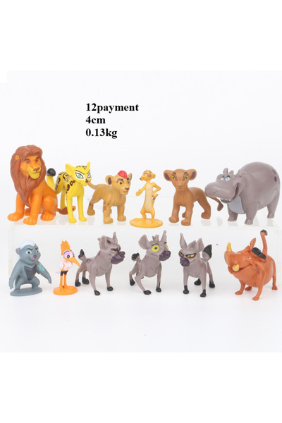Choice مجموعة من 12 قطعة من شخصيات فيلم الأسد الملك (سيمبا، نالا، تيمون) - إص...