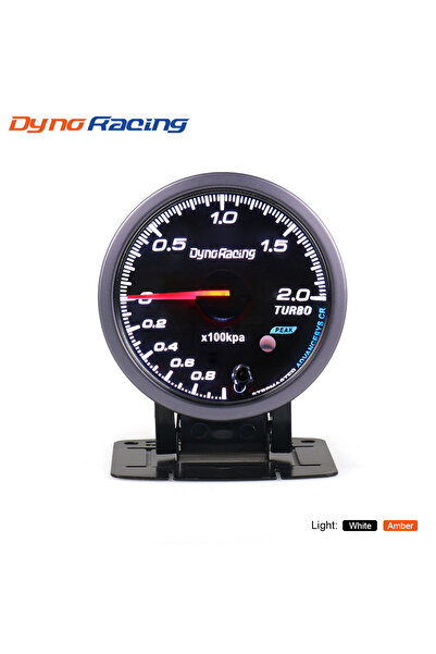 Choice7 Boost gauge 2bar Dynoracing 2.5'' 60MM White /Amber lights Oil pressu...