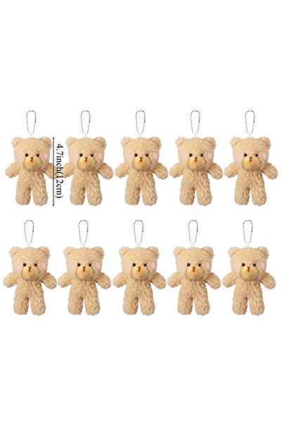 Choice ١٠ قطع - النمط ج، ١٠ قطع/مجموعة من دمى الدببة القطيفة، ١٢ سم، دمى حيوا...