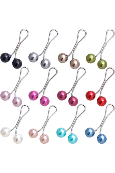 Choice1 ١٠ قطع بألوان عشوائية، من ١٠ إلى ٣٠ قطعة من دبابيس تثبيت الحجاب والشا...