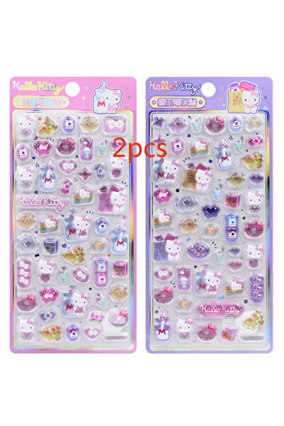 Choice6 E-random-2pcs 3D Jelly Sticker Toy DIY Crystal Decorative Sticker San...