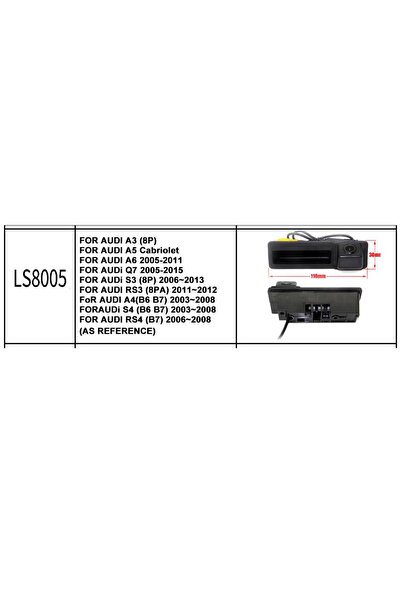 Choice كاميرا خلفية للسيارة LS8005 CVBS AHD بدقة 1080P و720P لسيارات فولكس فا...