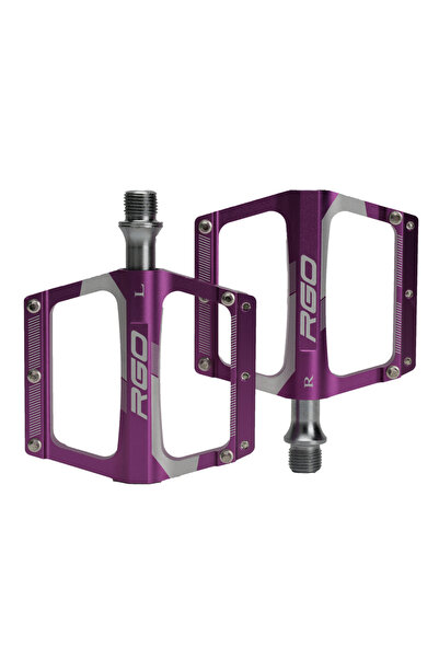 Choice دواسات دراجة هوائية أرجوانية اللون، مصنوعة بتقنية CNC، بثلاثة محامل، خ...