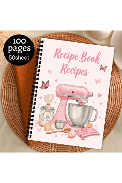 Choice كتاب وصفات أبيض فارغ بحجم A5 - مخطط شخصي لعشاق الطبخ، وخطط وجبات منزلي...