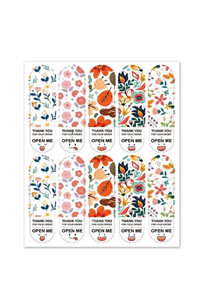 Choice Flower 100 Pcs Flower Thank You Stickers Seal Labels For Gift Or Commo...