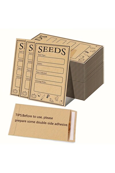 Choice 100 قطعة، 50/100 قطعة، أظرف بذور قابلة لإعادة الإغلاق، 3.15 × 4.72 بوص...