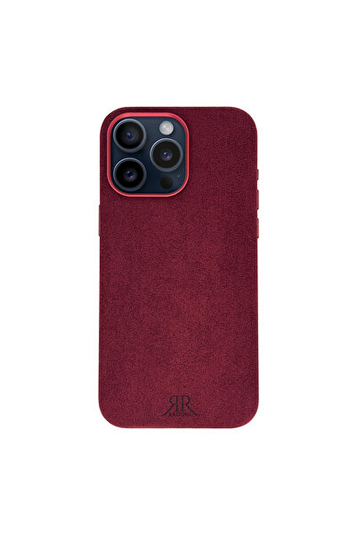 RADONI iPhone 14 PRO MagSafe Alcantara Case Burgundy