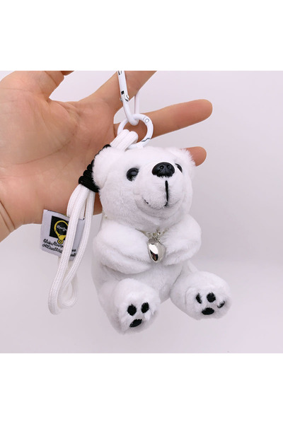 Choice دب قطبي - دمية دب قطبي أبيض قطيفة لطيفة، سلسلة مفاتيح، قلادة، حيوان كر...