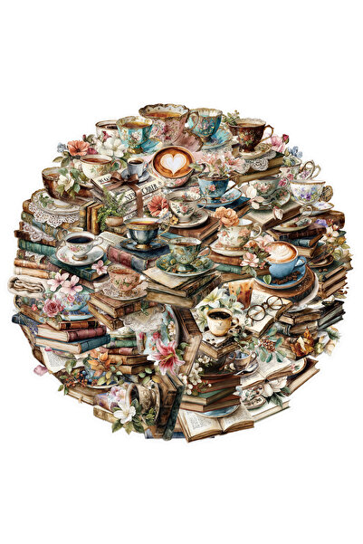 Choice ٥٠ قطعة من ملصقات الكتب والقهوة البلاستيكية من مادة PET، لتزيين أغطية ...