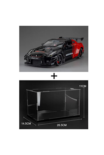 Choice سيارة GTR حمراء وسوداء، بمقياس 1:24، مصنوعة من سبيكة معدنية، نموذج مصب...