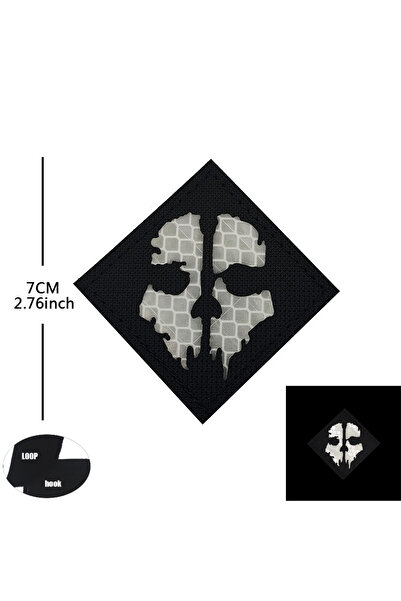 Choice 4-embroidery-3 Call of Duty Ghost Face Mask Badges Fabric Applique Emb...