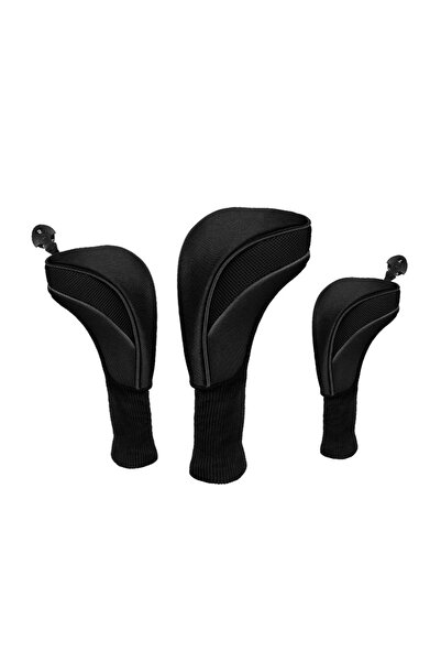 Choice طقم أغطية نوادي غولف فاخر أسود اللون، مكون من 3 قطع، مثالي لمضارب القي...