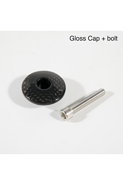 Choice Gloss Cap 1-1/8" Carbon Fiber Headset Top Cap 3K Weave MTB Road Bike 2...