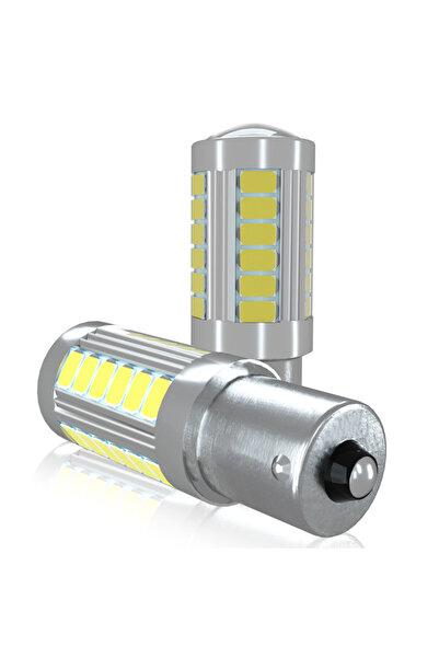 Choice3 مصباحان LED أبيضان 1156 BAU15S PY21W عالي السطوع 1200 لومن 5730 33SMD...