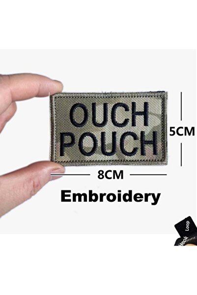 Choice1 03-CP أسود، 8*5 سم، جراب جراحي، رقعة مطرزة بشعار مرح، شريط لاصق، شعار...