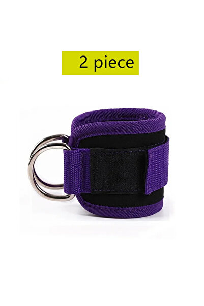 Choice Purple 2piece Cable Ankle Straps Double D-Ring Ankle Cuffs For Gym Wor...