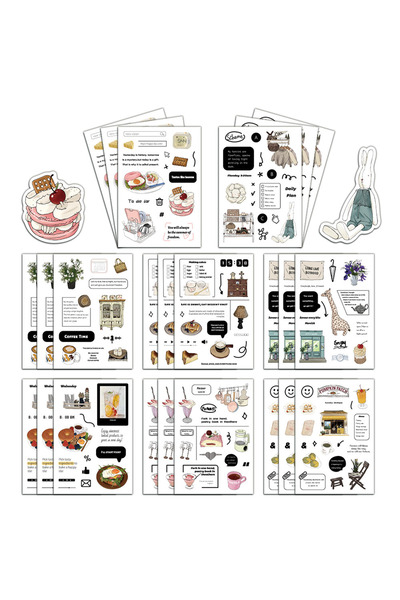 Choice ٨ قطع من دفاتر الملاحظات الصغيرة ذات الطابع المسائي، بتصميمات إبداعية،...