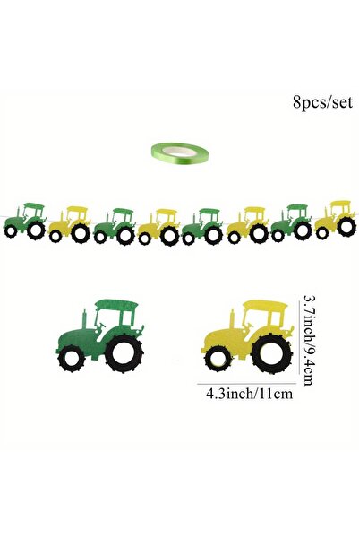 Choice 1set banner 1Set Cartoon Non-Woven Tractor Banner Green Farm Tractor H...