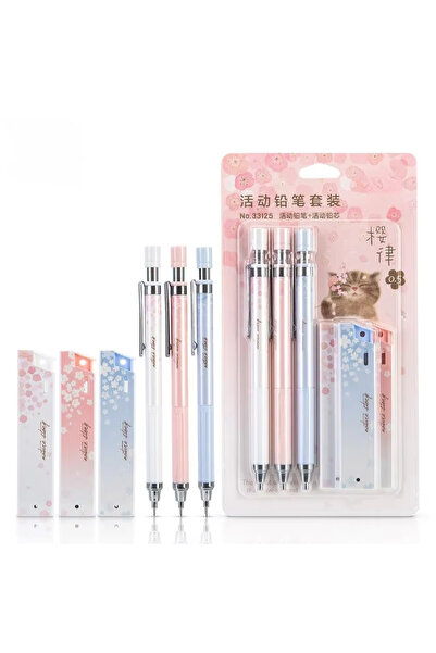 Choice مجموعة أقلام رصاص ميكانيكية بتصميم ساكورا الكرز المنعش، 6 قطع، مقاس 0....