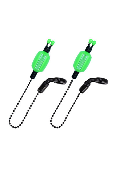 HIRISI مؤشران لعضة سمك الشبوط، أخضر B2042، قطعتان، 5 ألوان، مع مشابك قابلة لل...