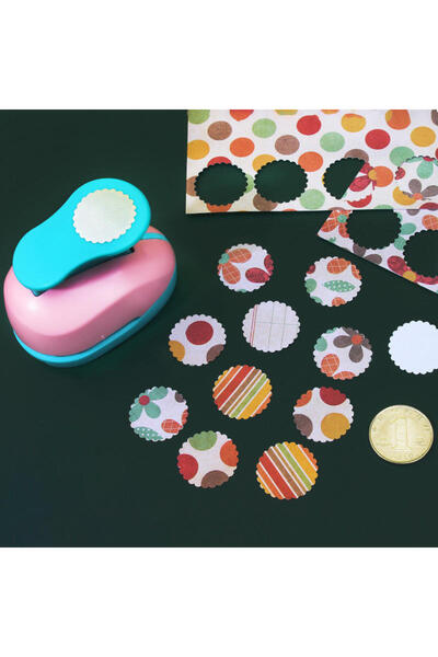 Choice أداة نقش دائرية اللون عشوائية جديدة لحدود الطوابع، يمكنك صنعها بنفسك، ...