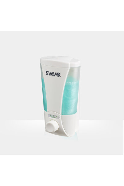 Choice موزع صابون يدوي مثبت على الحائط بسعة 200 مل، مزود بقطرات بيضاء، مناسب ...