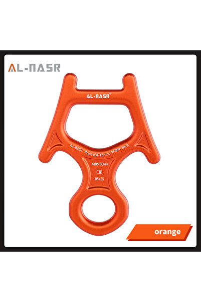 Choice Orange 30KN Figure 8 Word Rope Descender Rock Climbing Descender Climb...