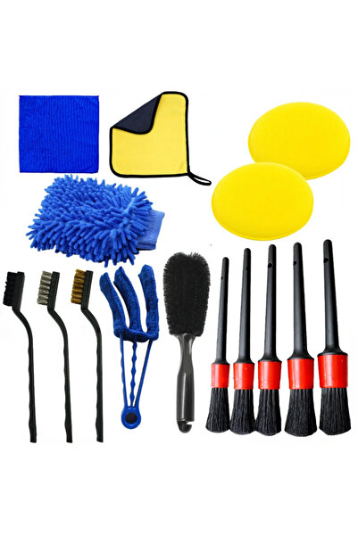 Choice مجموعة فرش تنظيف السيارات tz مكونة من 15 قطعة، طقم تنظيف فتحات تهوية ا...