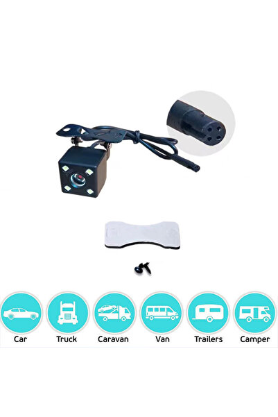 Choice No wiring Universal 4-pin car reversing image camera rear lens HD vide...