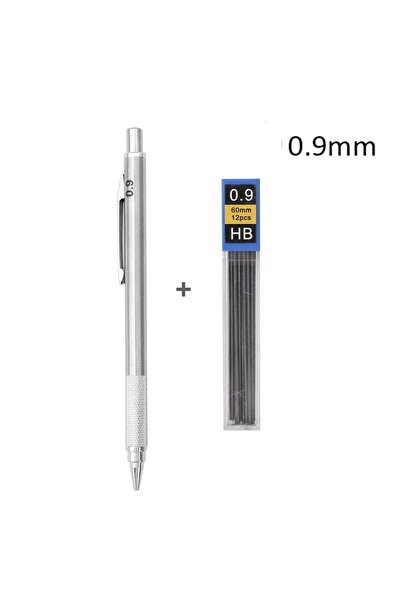 Choice قلم رصاص ميكانيكي معدني قطعة واحدة 0.9 مم، طقم أقلام رصاص ميكانيكية مع...