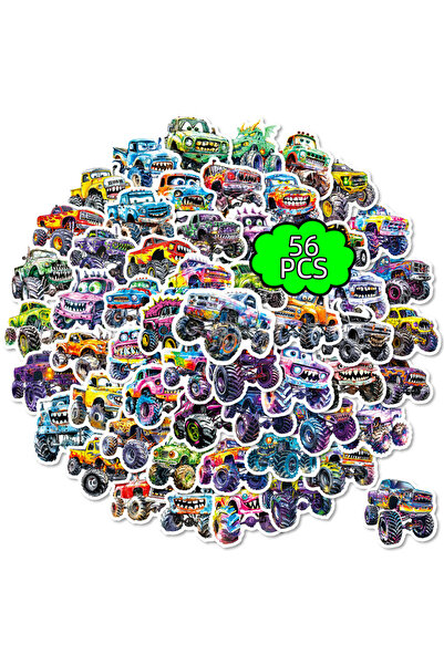 Choice1 56pcs 56/100Pcs Funny Doodle Mter Truck Car Cartoon Stickers DIY Game...