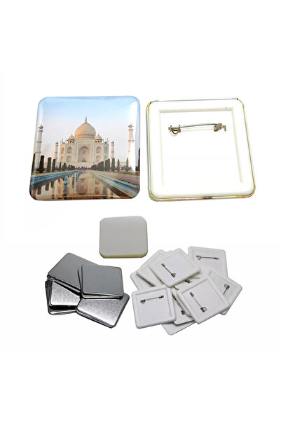 Choice 100 قطعة بلاستيكية مربعة الشكل 50x50 مم، آلة دوارة لصنع شارات مغناطيس ...