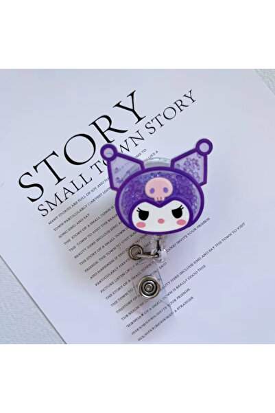 Choice1 حامل بطاقات جديد قابل للسحب بتصميم هيلو كيتي، بنمط رمل متدفق، على شكل...