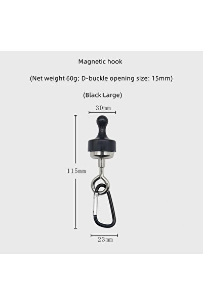 Choice Black Large Separable Magnetic Hook | Convenient Storage Tent Fixed Ho...