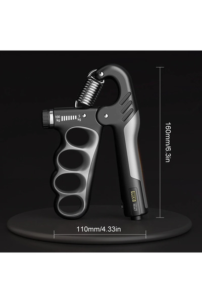 ALLOYSEED جهاز تقوية قبضة اليد الإلكتروني الرمادي، بوزن قابل للتعديل من 5 إلى...