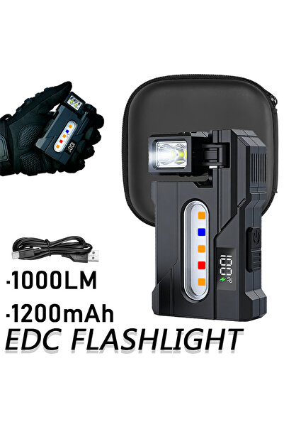 Choice مصباح يدوي قوي بتقنية LED، قابل لإعادة الشحن عبر منفذ USB، برأس دوار، ...