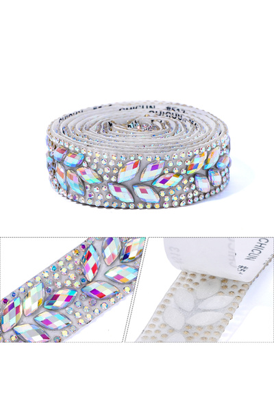 Choice1 1Yard-90cm 17mm-AB Ducrystal 1Yard Crystal Motif self-adhesive Rhines...