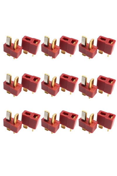 Choice Red T Plug 9Pair 9Pairs T Plug Anti-slip Design T Male Female Deans Co...