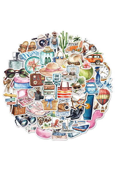 Choice 50 قطعة من ملصقات جرافيتي مرحة بتصميمات سفر، مناسبة للأعمال اليدوية، و...