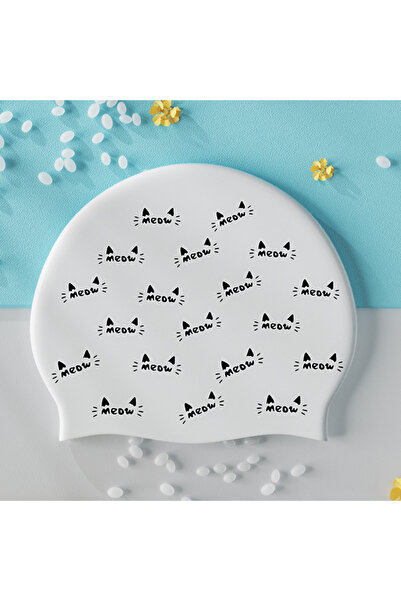 Choice White Stylish Silicone Swim Cap for Women – Comfortable, Durable, and ...