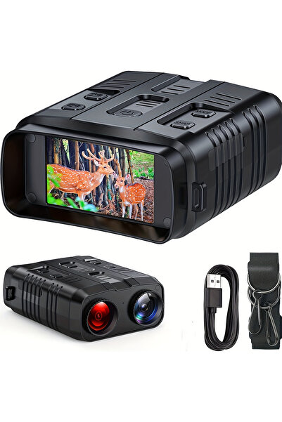 Choice جهاز رؤية ليلية ثنائي العدسة بشاشة سوداء مقاس 3 بوصات بدقة 2.5K، مع تق...